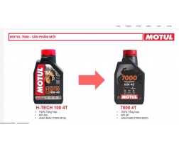 Motul 7000 10W40 Tổng Hợp Cao Cấp Cho Xe Số, Côn Tay